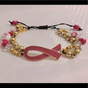 NWT Breast Cancer Awareness Handcrafted Bracelet